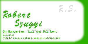 robert szugyi business card